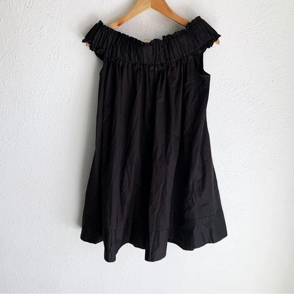 Hatch Maternity The Audrey Off Shoulder Swing Dress Black O/S - Picture 2 of 6